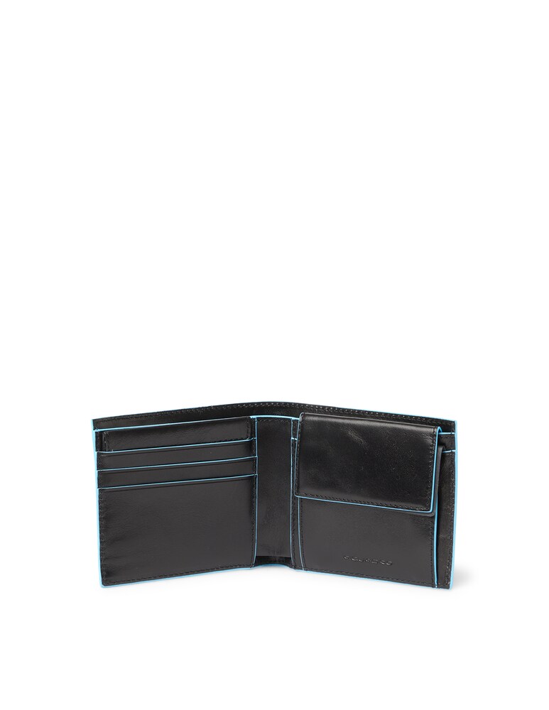 Piquadro Portafoglio Con Portamonete E Porta Carte - Nero