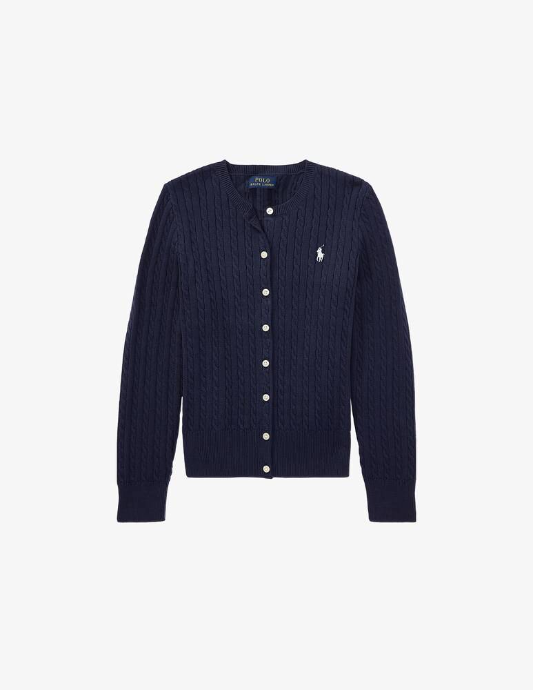 Polo Ralph Lauren Cardigan con trecce - Blu