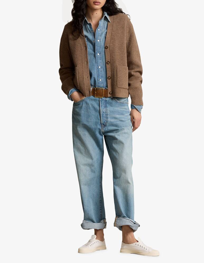 Polo Ralph Lauren Cardigan In Misto Lana E Cashmere