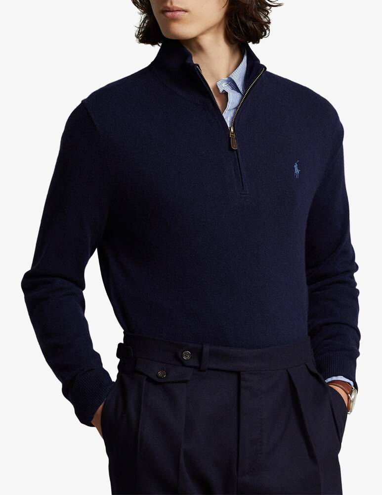 Polo Ralph Lauren Maglia mezza zip in lana loryelle pony