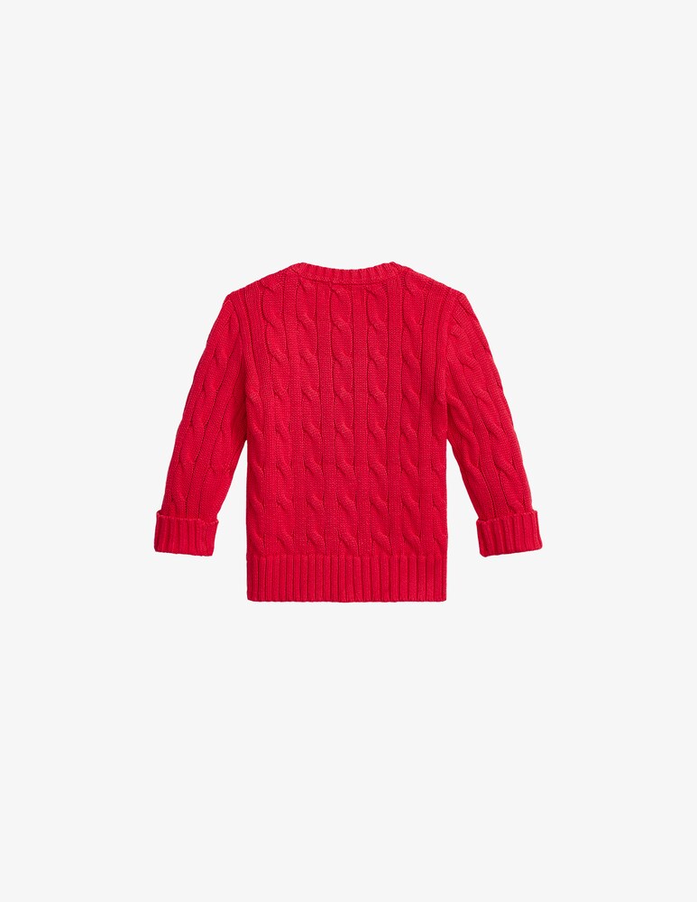 Polo Ralph Lauren Maglione In Cotone A Trecce - Rosso