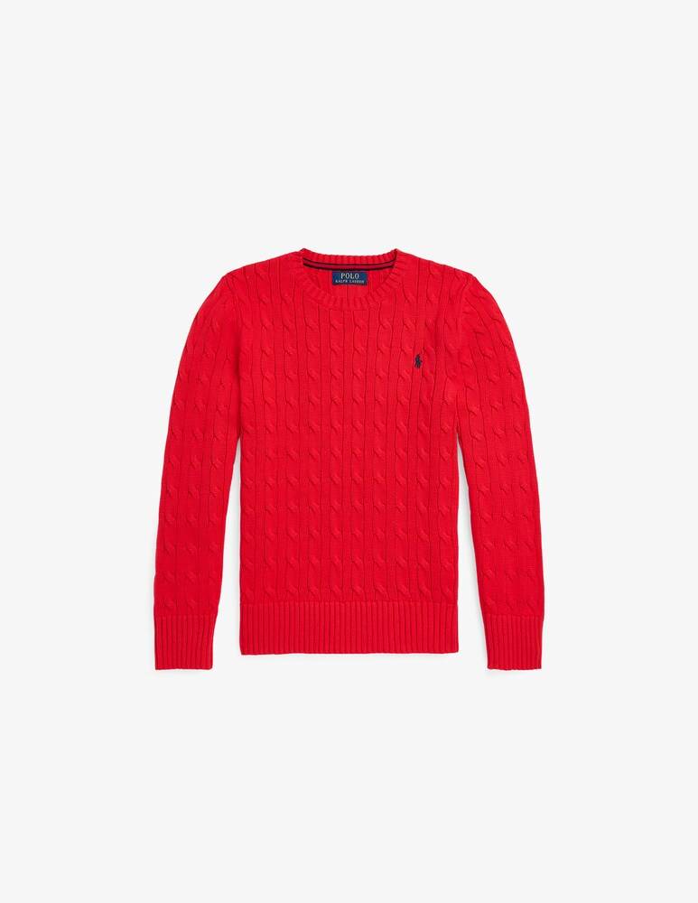 Polo Ralph Lauren Maglione in cotone a trecce - Rosso