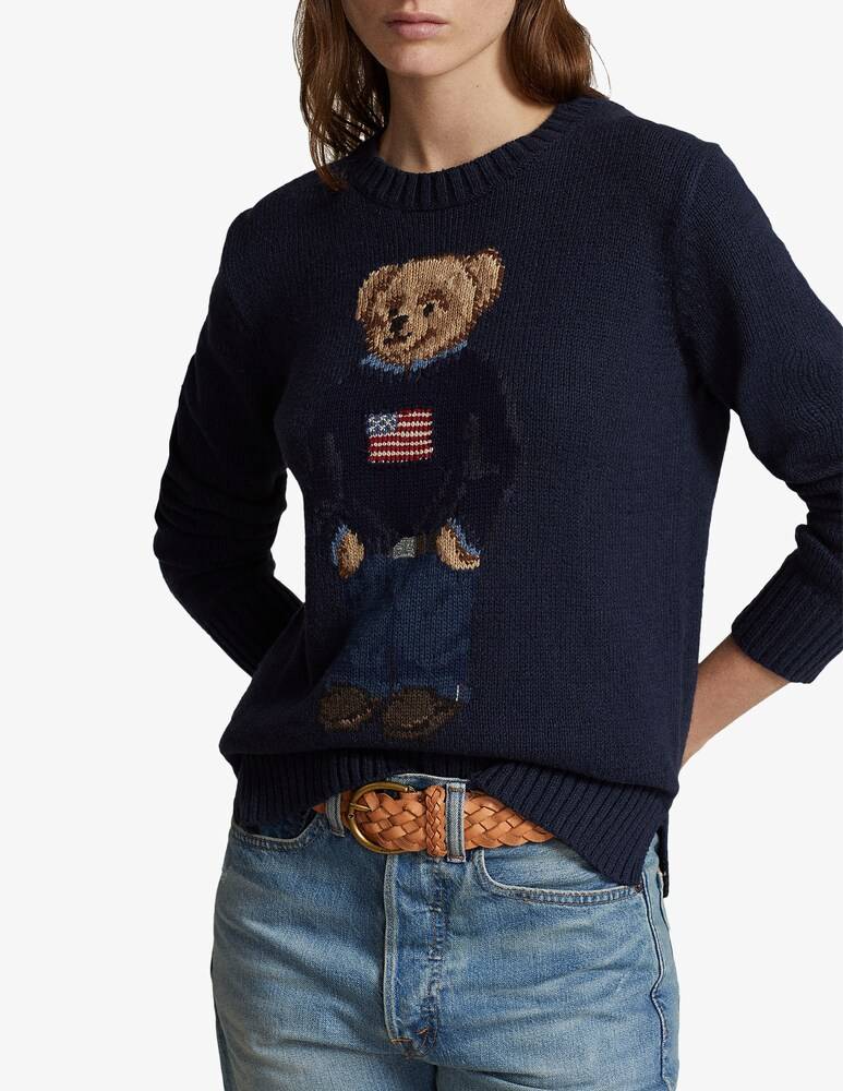 Polo Ralph Lauren Maglione In Misto Cotone E Lino Bear