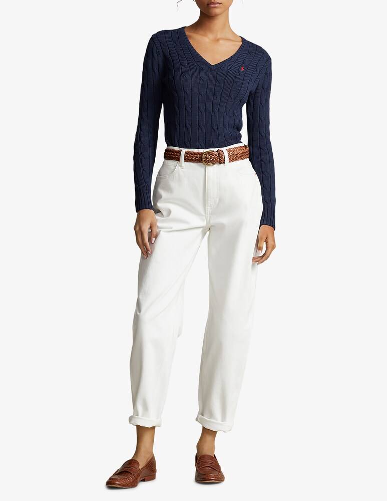 Polo Ralph Lauren Maglione Julianna Scollo A V In Cotone