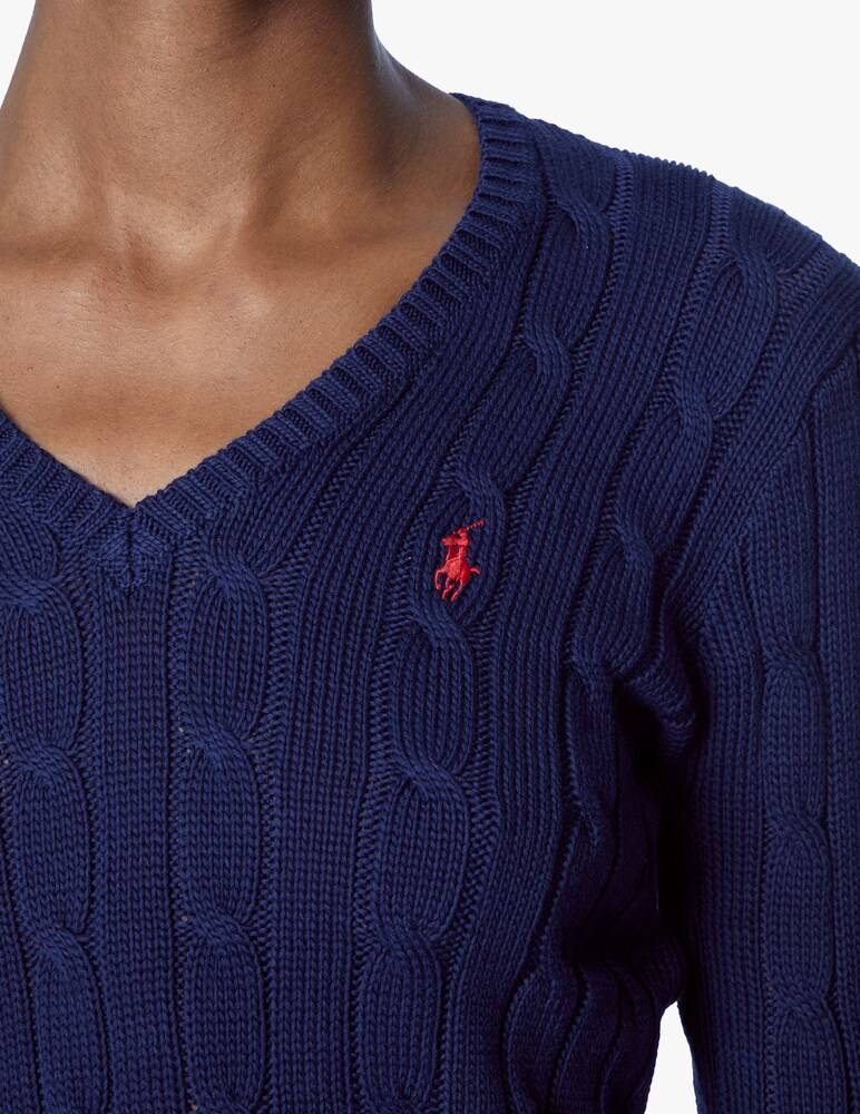 Polo Ralph Lauren Maglione Julianna Scollo A V In Cotone