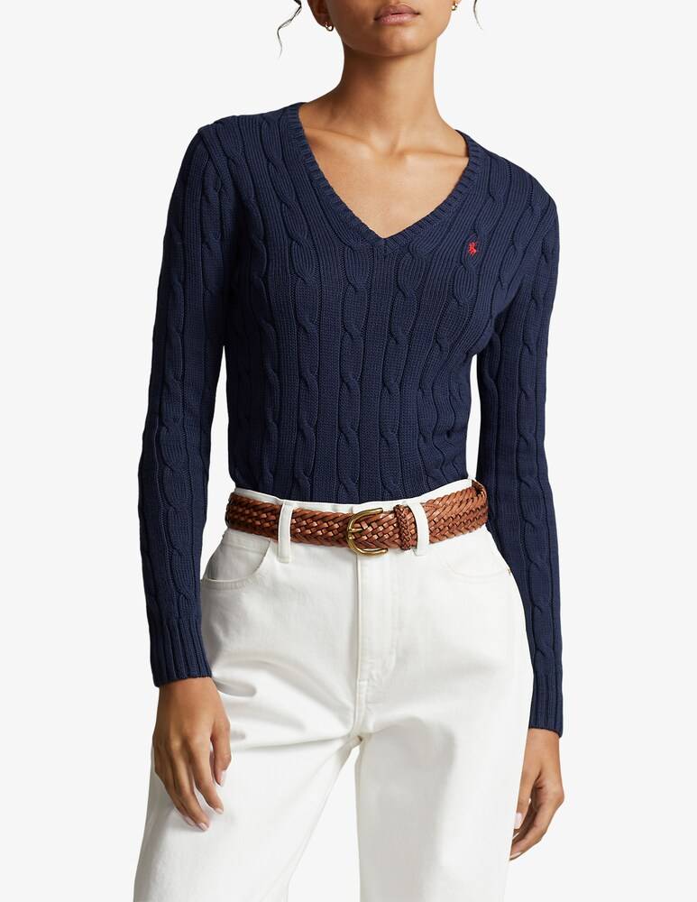Polo Ralph Lauren Maglione julianna scollo a v in cotone