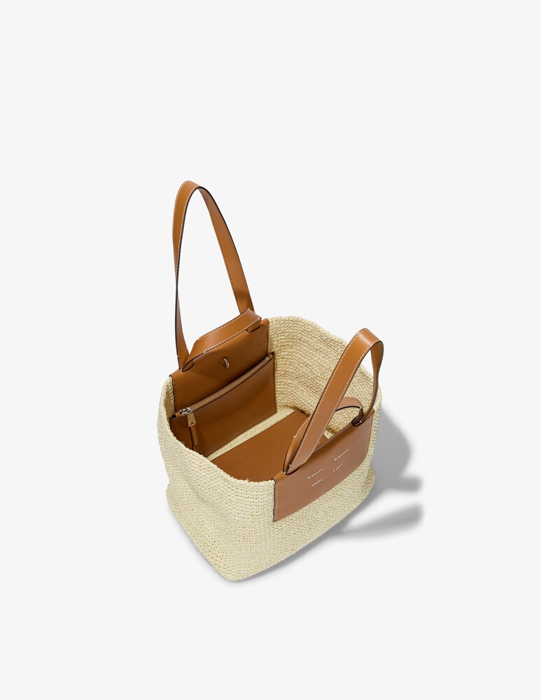 Proenza Schouler White Label Borsa Shopper XL In Raffia Morris