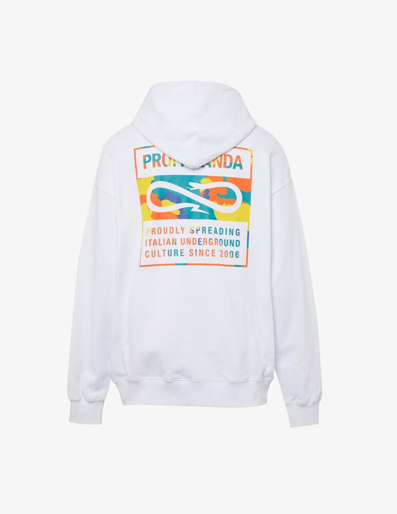 Propaganda Felpa Con Cappuccio Camo Zip Label Classic