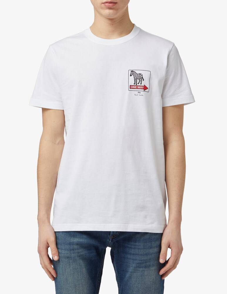 PS Paul Smith Maglietta zebra one way slim fit