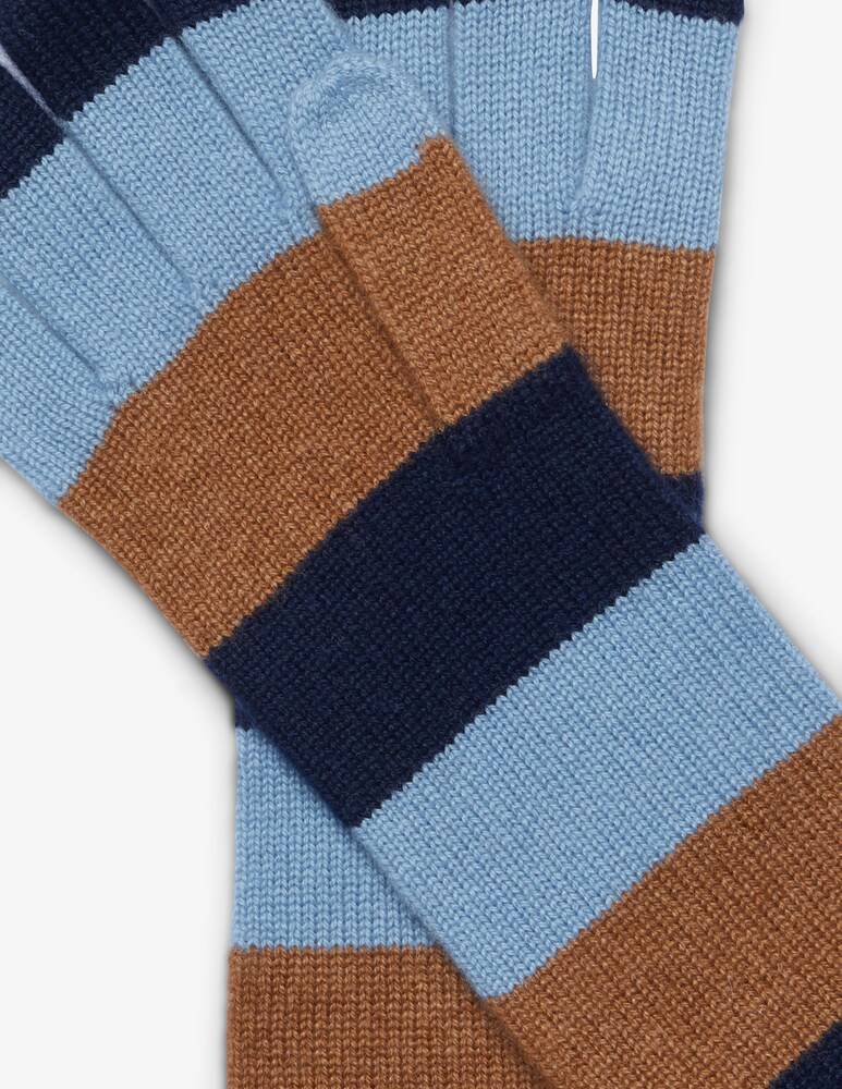 Pure Cashmere Guanto Rigato 3 Colori