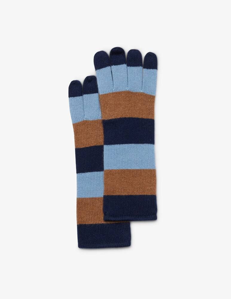Pure Cashmere Guanto rigato 3 colori
