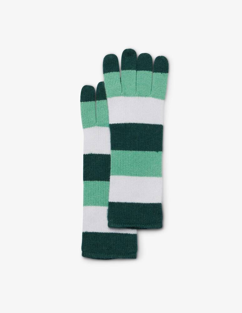 Pure Cashmere Guanto rigato 3 colori