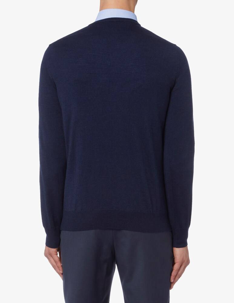 Pure Cashmere Maglia Scollo A V Lana Seta Cashmere
