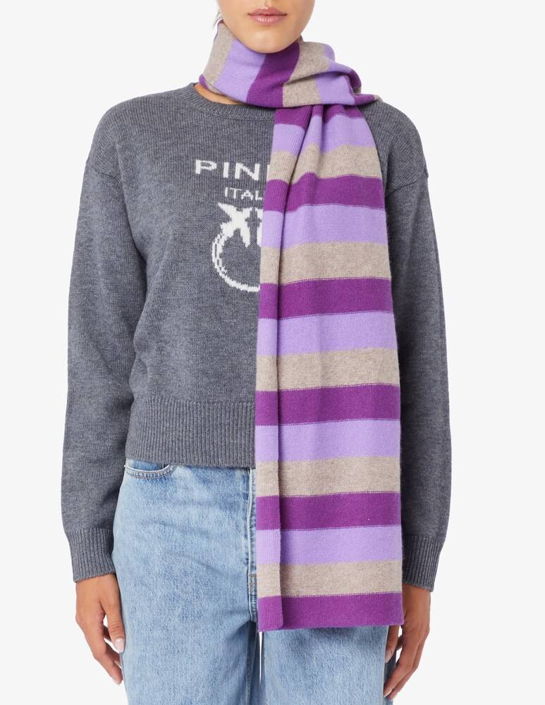 Pure Cashmere Sciarpa Rigata 35x160