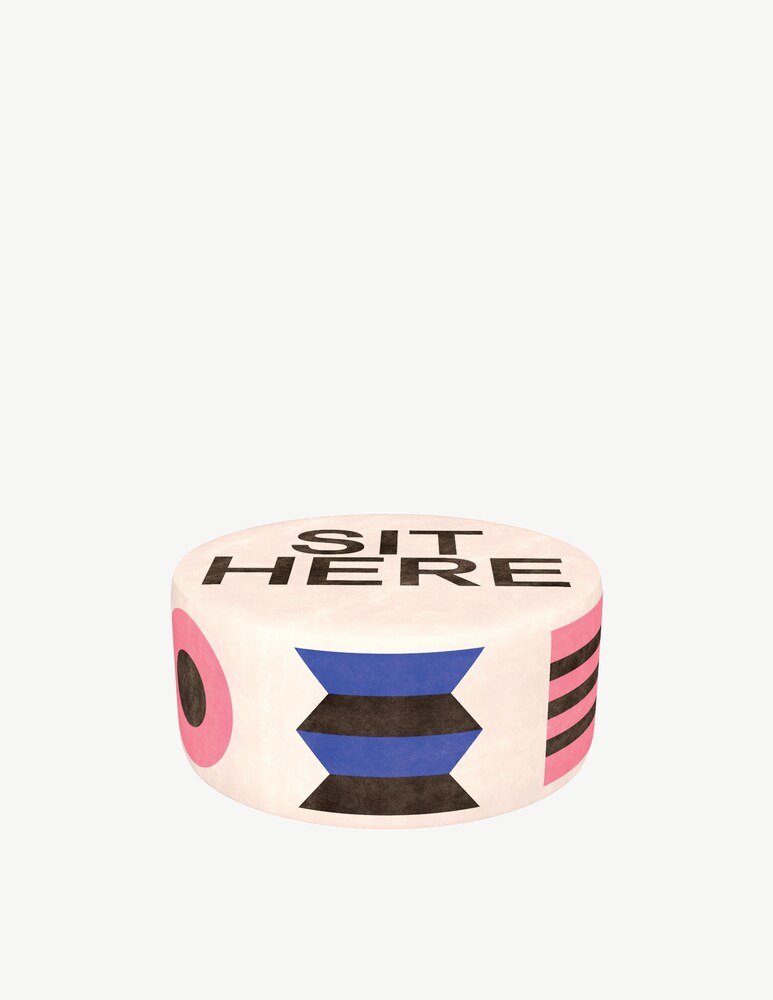 Qeeboo Pouf Oggian Sit Here L - Multicolor