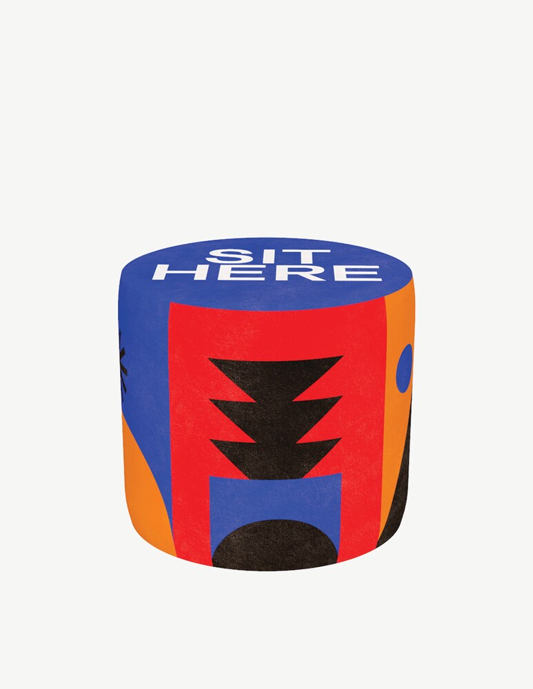 Qeeboo Pouf Oggian Sit Here S - Multicolor