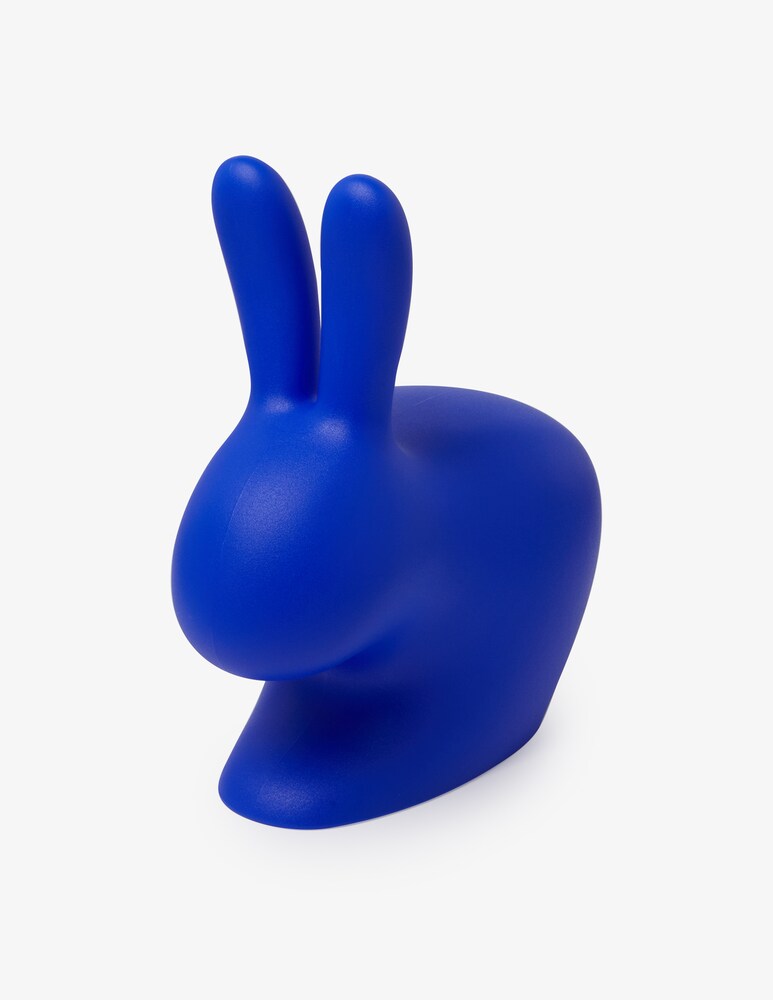 Qeeboo Sgabello Rabbit Baby Blu Elettrico