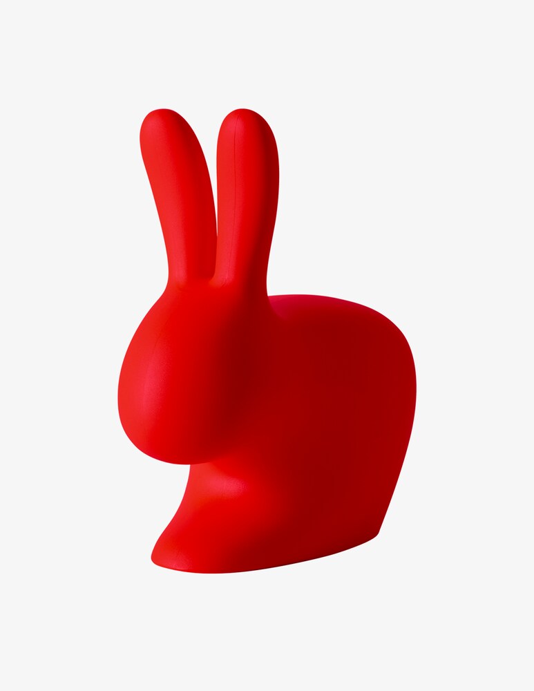 Qeeboo Sgabello Rabbit Baby Rosso
