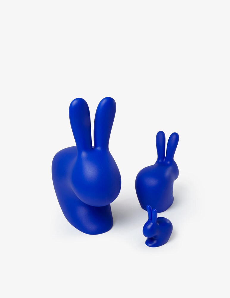 Qeeboo Sgabello Rabbit Blu Elettrico