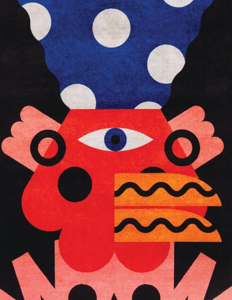 Qeeboo Tappeto Monster - Multicolor
