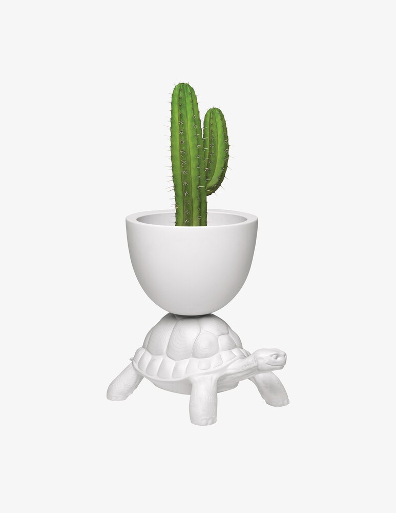 Qeeboo Turtle Carry Planter And Champagne Cooler Bianco - Bianco