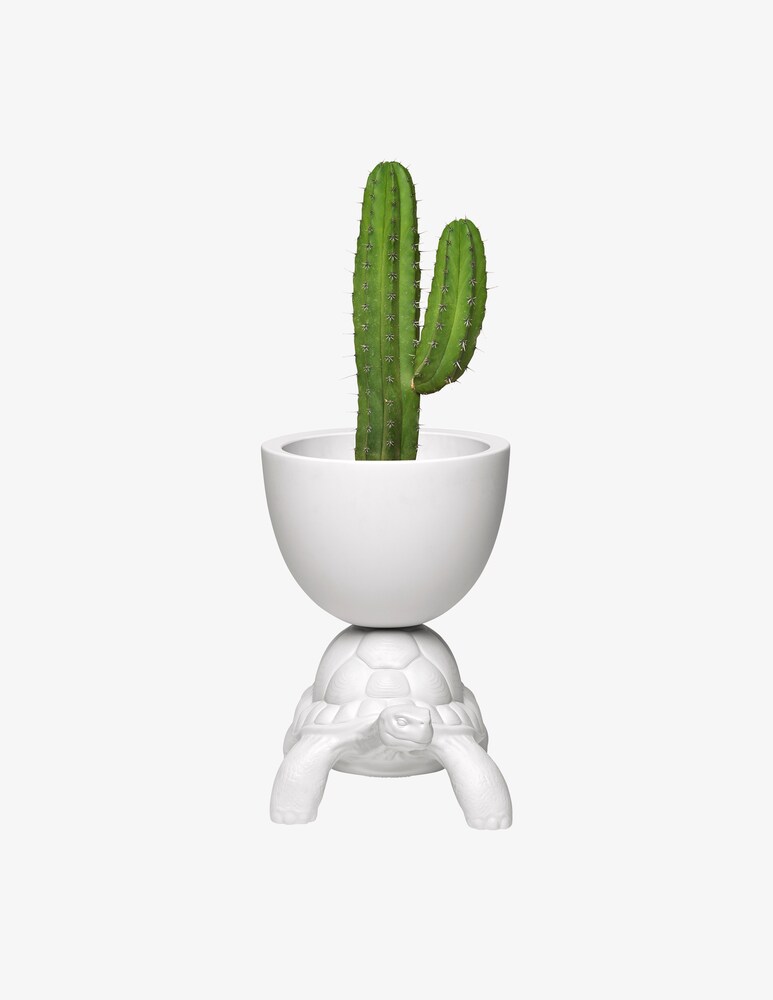 Qeeboo Turtle Carry Planter And Champagne Cooler Bianco - Bianco