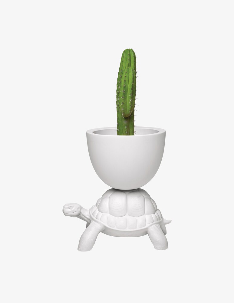 Qeeboo Turtle Carry Planter And Champagne Cooler Bianco - Bianco