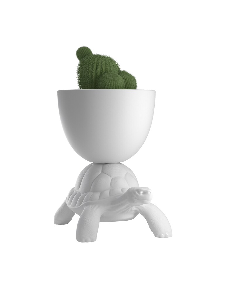 Qeeboo Turtle Carry Planter and Champagne Cooler Bianco - Bianco