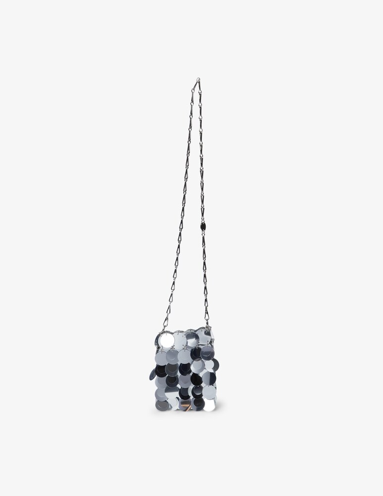 Rabanne Mini borsa scintillante in paillettes
