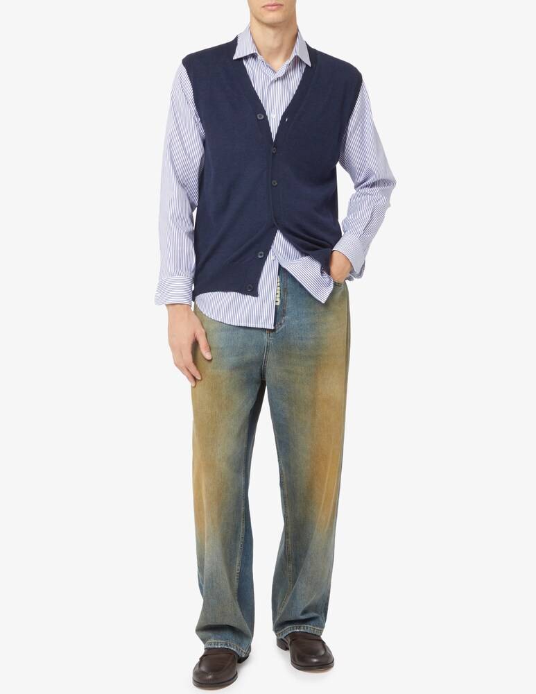 Rinascente Collection Gilet Collo A V In Lana Seta E Cashmere F17