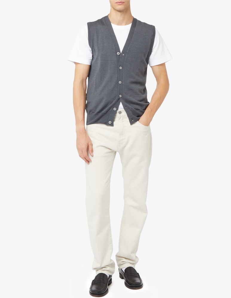 Rinascente Collection Gilet Collo V In Lana Seta E Cashmere F16