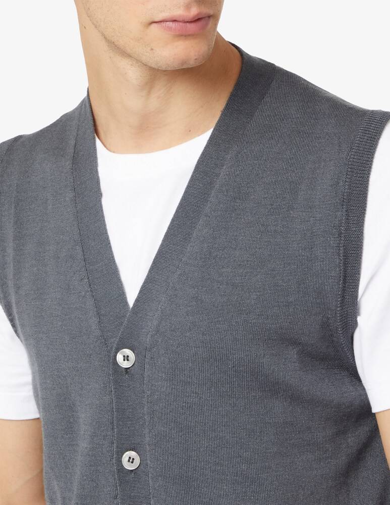 Rinascente Collection Gilet Collo V In Lana Seta E Cashmere F16