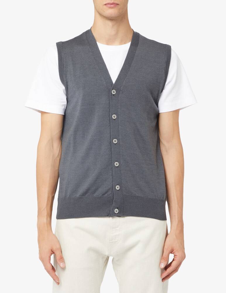 Rinascente Collection Gilet collo v in lana seta e cashmere f16