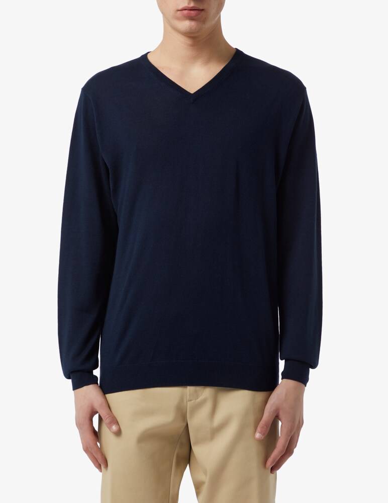 Rinascente Collection Maglia scollo v cotone seta cashmere f16