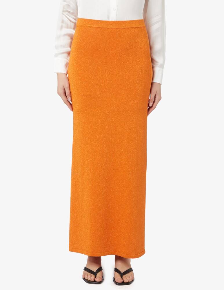 Rinascente Collection Pink Label Gonna maxi in lurex con spacco