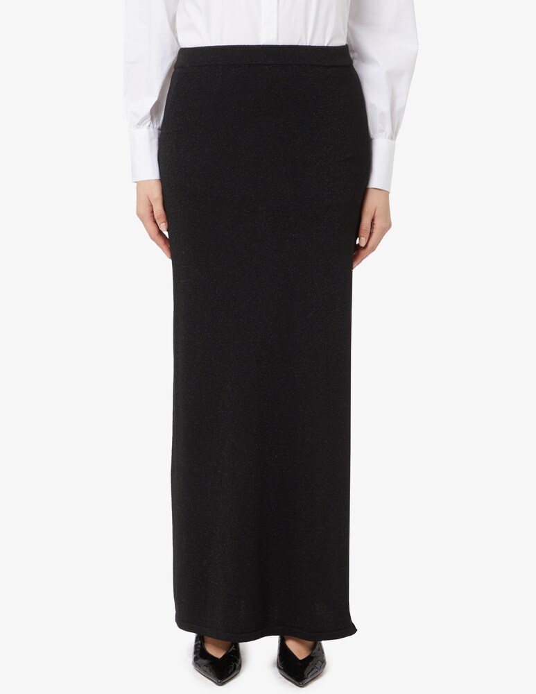 Rinascente Collection Pink Label Gonna maxi in lurex con spacco