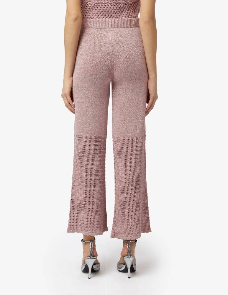 Rinascente Collection Pink Label Pantaloni Lurex In Viscosa
