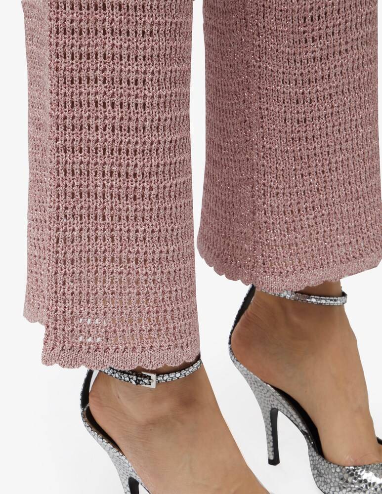 Rinascente Collection Pink Label Pantaloni Lurex In Viscosa