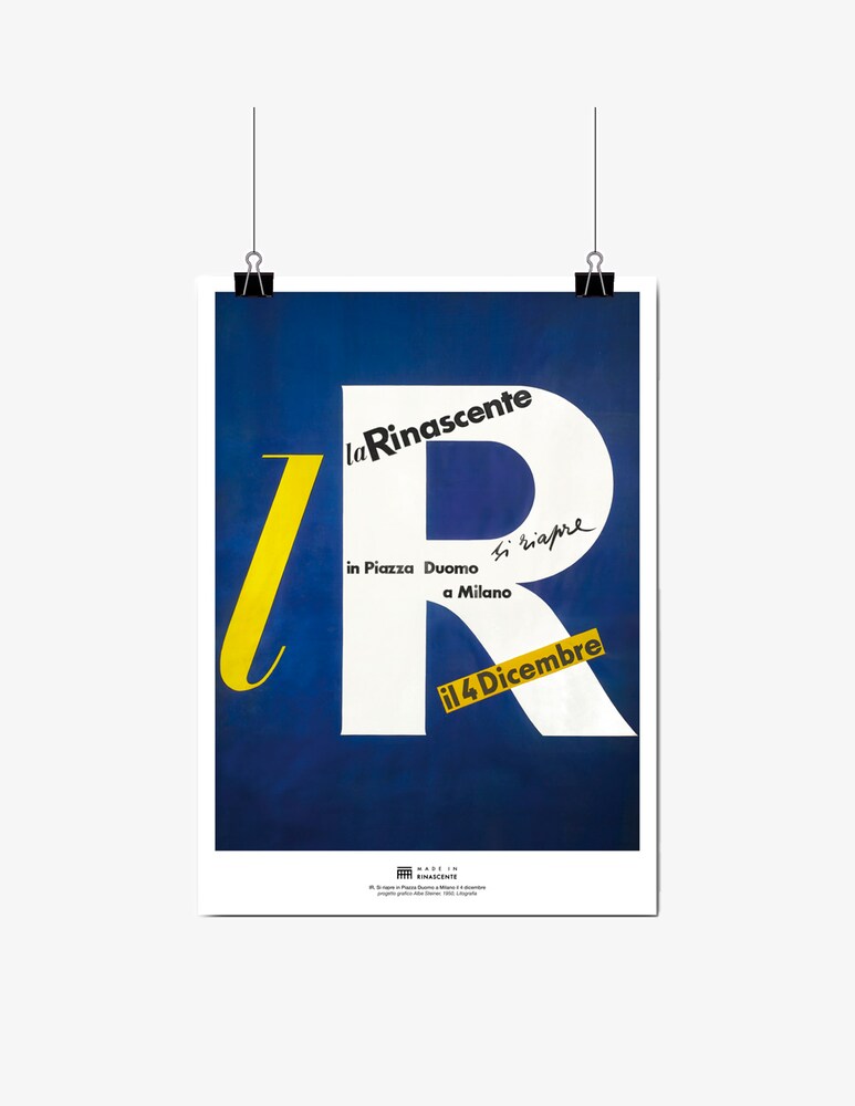 Rinascente Poster Con Grafica Rinascente Heritage Logo Lr