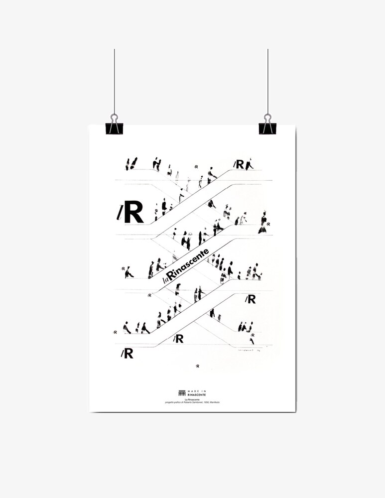 Rinascente Poster Con Grafica Rinascente Heritage Logo Scale Mobili