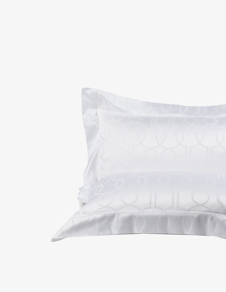 Rivolta Carmignani Shangri-La Coppia Di Federe Jacquard - Bianco