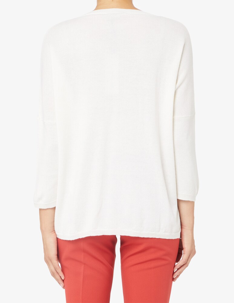 Rosso35 Maglione Con Gioilello In Misto Cachemire