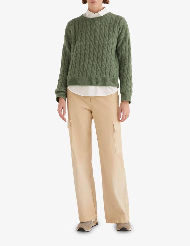 Rosso35 Maglione con trecce in alpaca