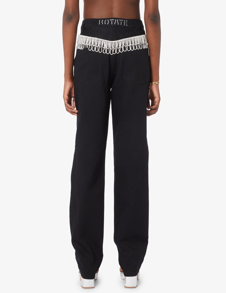 Rotate Jeans Straight A Vita Alta