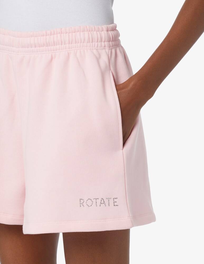 Rotate Pantaloncini In Cotone Con Logo Crystal
