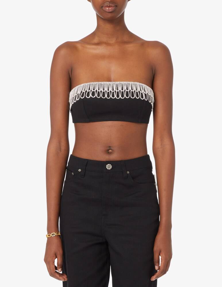 Rotate Top di jeans a fascia