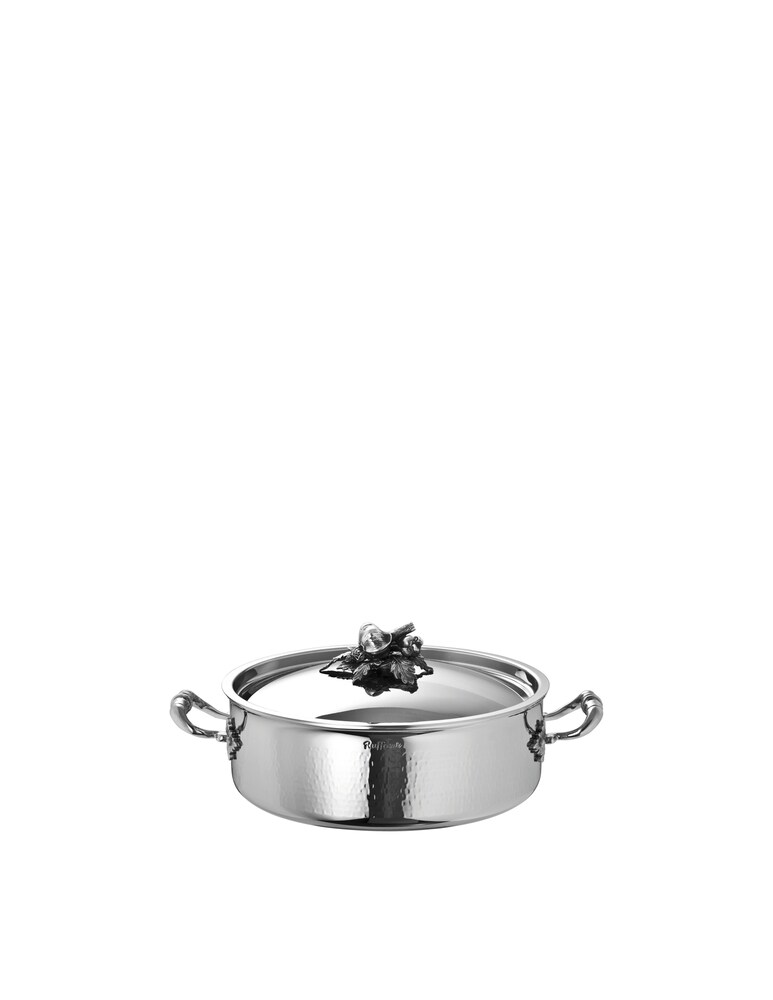 Ruffoni Opus Prima Casseruola Bassa/Brasiera 26Cm Pomolo Arg. Dec. - Argento