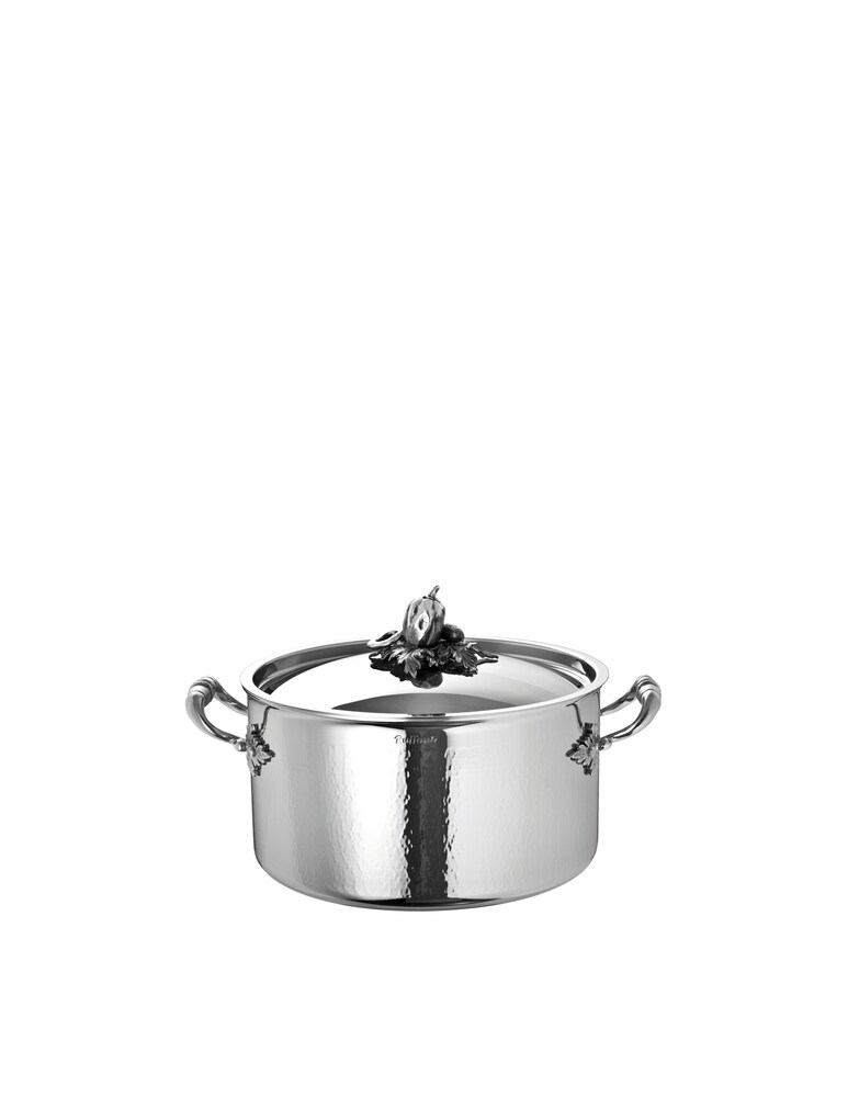 Ruffoni Opus Prima Pentola 26Cm Con Pomolo Argentato Decorato - Argento