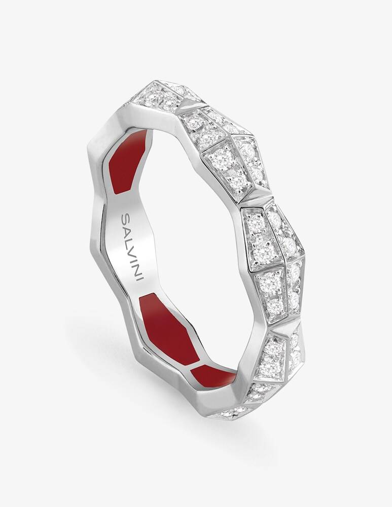 Salvini Anello in oro con diamanti e hybrid ceramic