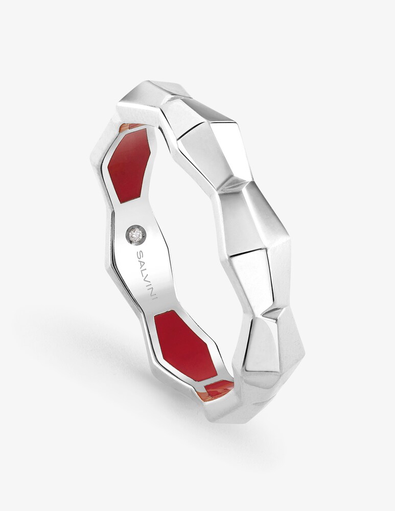 Salvini Anello in oro con hybrid ceramic